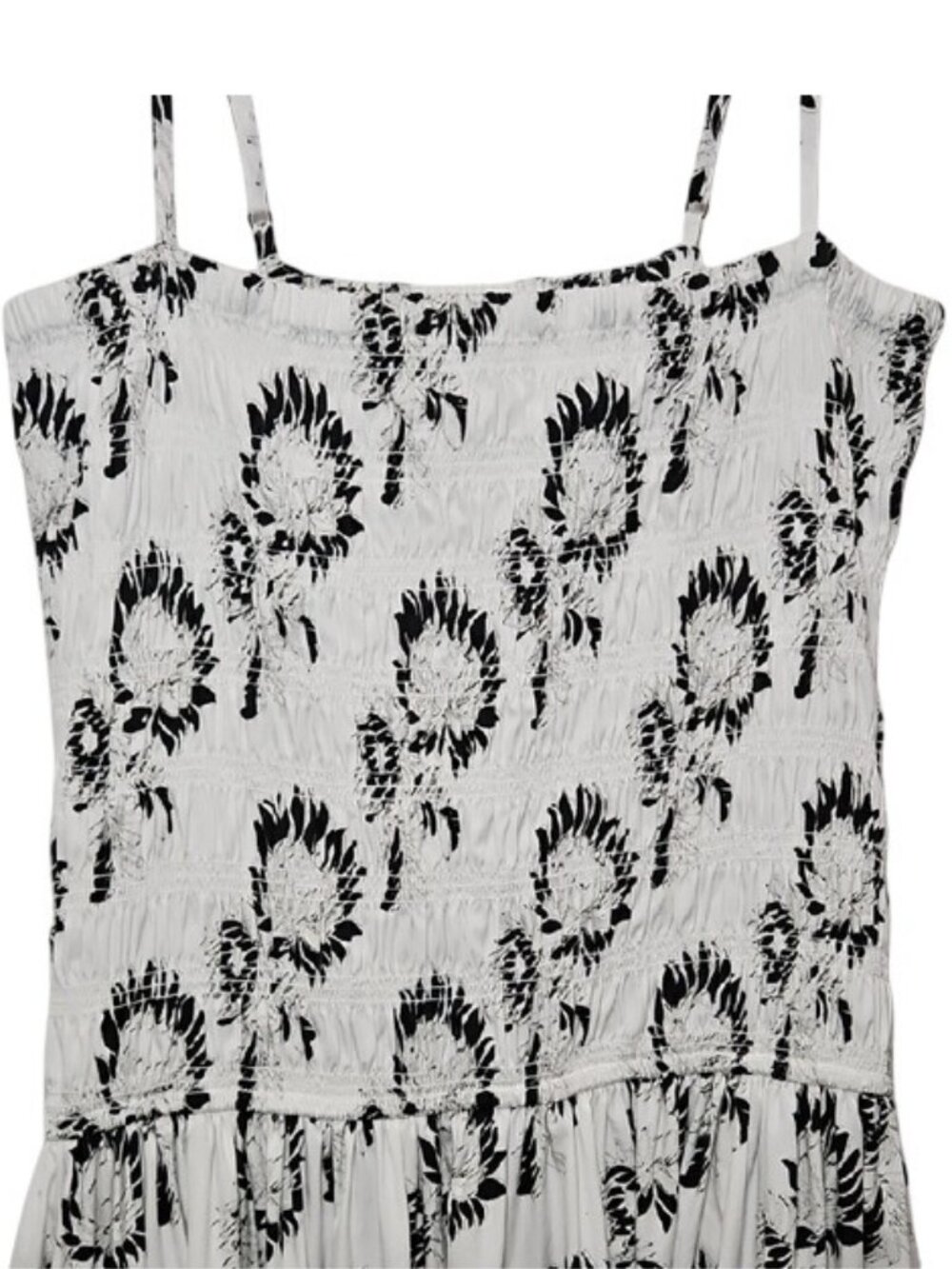 Madewell Poplin Peony Mid Maxi Smocked Dress Medium New Women's Floral - Picture 4 of 15